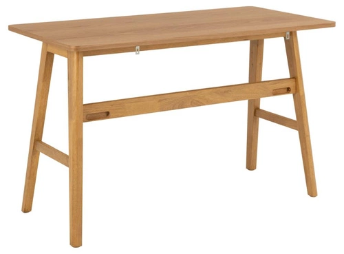 Biurko Barnett skandynawskie drewniane z szufladą do pracy i nauki nowoczesny dąb 120x60 cm