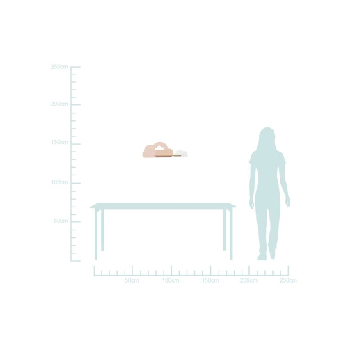 Kinkiet Cloud LED 5W różowy drewniany klasyczny do pokoju dziecięcego CANDELLUX