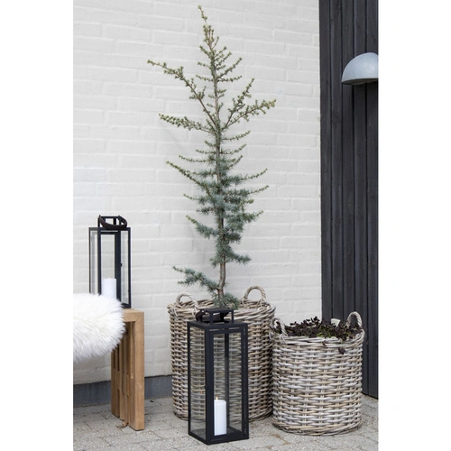 Zestaw 2 koszy dekoracyjnych Indo rattan boho do salonu i na taras House Nordic