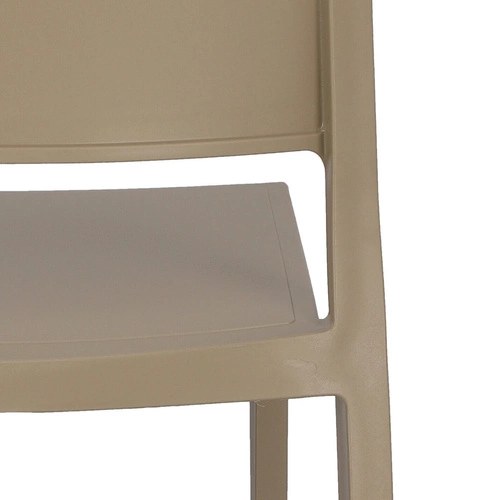 Krzesło ogrodowe Kate beżowe z tworzywa sztaplowane łatwe w czyszczeniu SCAB Design