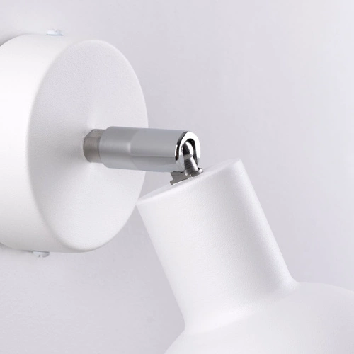 Kinkiet ścienny ELBA biały loftowy metalowy regulowany do salonu i sypialni SOLLUX