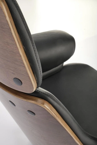 Fotel biurowy ergonomiczny Berw czarny skórzany obrotowy z zagłówkiem Intesi do biura