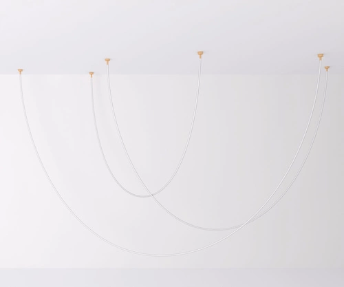 Lampa wisząca LED SNAKE Step into Design biała nowoczesna regulowana do salonu 500 cm