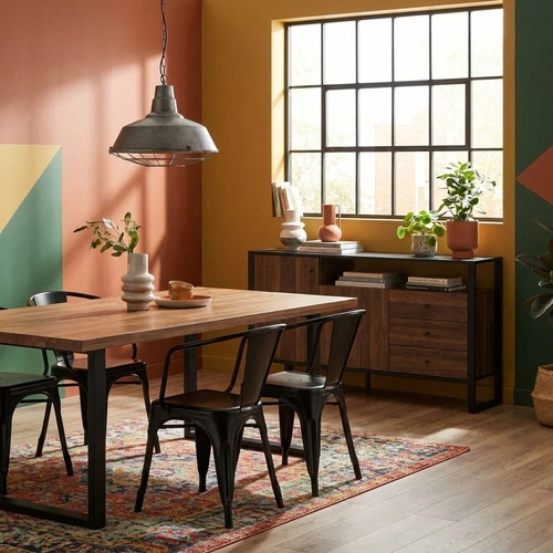 Krzesło metalowe Paris Arms inspirowane retro z podłokietnikami do jadalni i kuchni D2.DESIGN