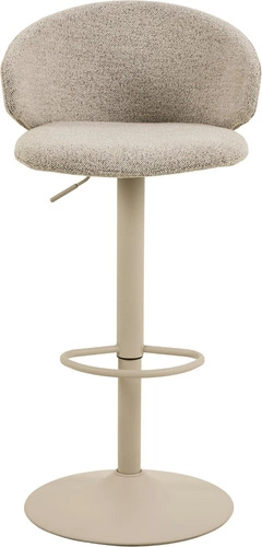 Hoker Ella beżowy nowoczesny tapicerowany z oparciem i podłokietnikami regulowany do kuchni Actona
