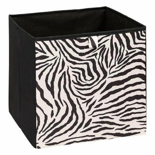 Pudełko do regału Poly zebra 31x31 materiałowe dekoracyjne czarno-białe 5five