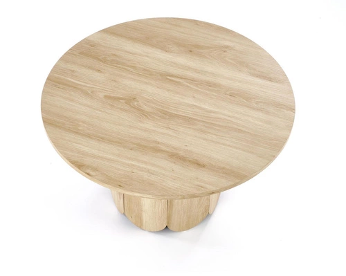 Stolik kawowy Puro okrągły 80 cm drewniany skandynawski do salonu naturalny Intesi