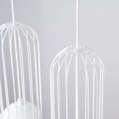 BRINA 3L nowoczesna biała lampa wisząca do salonu i jadalni potrójna SOLLUX