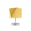 Lampka nocna PASADENA nowoczesna z żółtym abażurem metalowa do sypialni LYSNE 30 cm