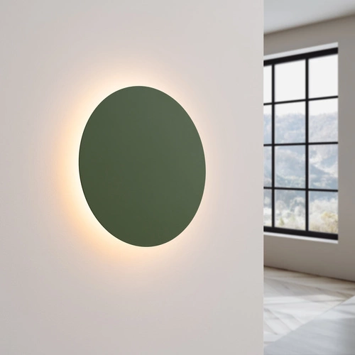 Kinkiet ścienny LED BORGEN nowoczesny zielony oliwkowy do salonu i sypialni 30 cm Thoro