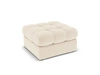Pufa kwadratowa beżowa Justin pikowana tapicerowana do salonu i sypialni nowoczesna 60x60 cm