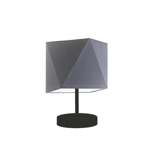 Lampa stołowa PASADENA szara z abażurem nowoczesna do salonu i sypialni LYSNE