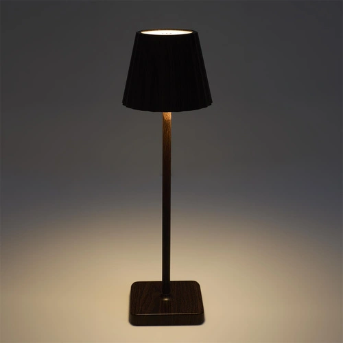 Lampka nocna Blanca LED dotykowa brązowa do sypialni ze ściemniaczem