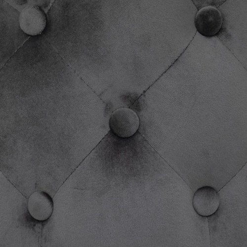 Pufa Adriana welurowa okrągła pikowana szara do salonu glamour 38 cm Atmosphera