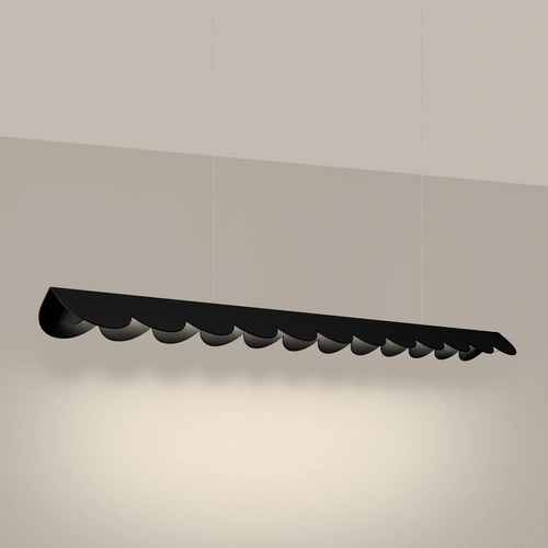 Lampa wisząca BISCUIT czarna LED nad stół do salonu i jadalni