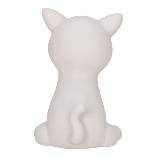 Lampka nocna do pokoju dziecka Cat Night biała nowoczesna przenośna LED z regulacją koloru Intesi