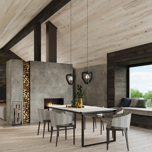 Lampa wisząca Tres czarna nowoczesna do salonu kuchni lub nad wyspę metalowa 33 cm