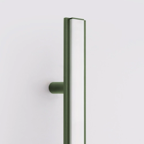 Nowoczesny kinkiet ścienny LED LAGOM 120 zielony oliwkowy aluminium do sypialni i salonu Thoro