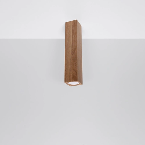 Plafon kwadratowy drewniany KEKE 30 dąb nowoczesny do salonu, kuchni i sypialni SOLLUX