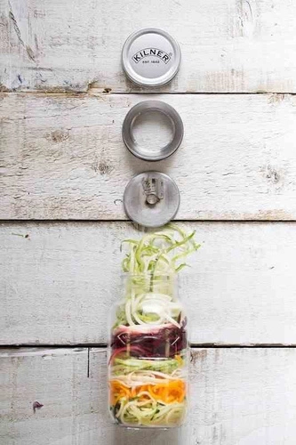 Słoik z tarką-spirala do warzyw KILNER