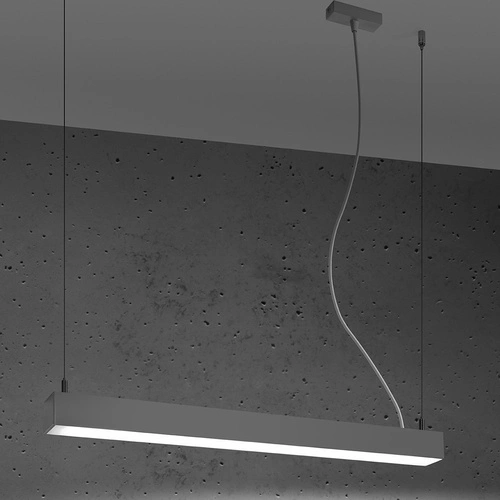 Lampa wisząca LED Pinne 67 szara nowoczesna do kuchni, nad wyspę lub do jadalni