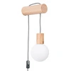 Kinkiet ścienny NIMBI G9 drewniany z regulacją wysokości i włącznikiem do sypialni Sollux