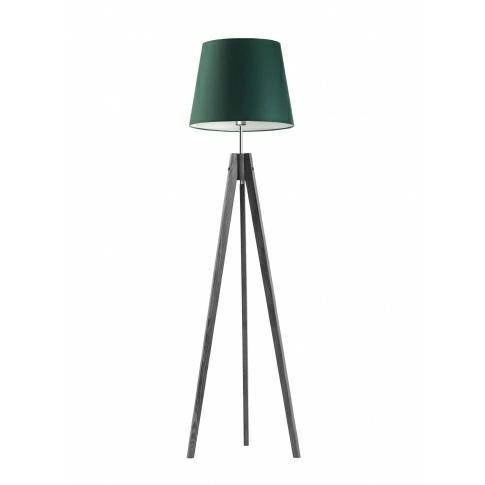 Lampa podłogowa ARUBA abażur zieleń butelkowa stelaż popielaty