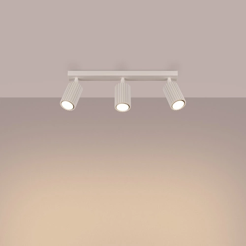 Plafon sufitowy KARBON 3L beżowy do salonu i sypialni minimalistyczny ruchomy glamour