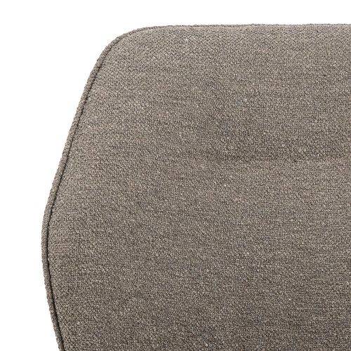 Aura Actona krzesło obrotowe tapicerowane szare nowoczesne do jadalni i salonu na czarnych nogach