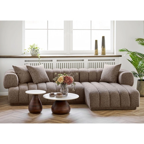 Wazon ceramiczny Cali brązowy 39 cm wysoki wazon na kwiaty do salonu