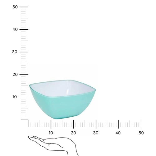 Miska kwadratowa Munar 25 cm plastikowa   miętowa