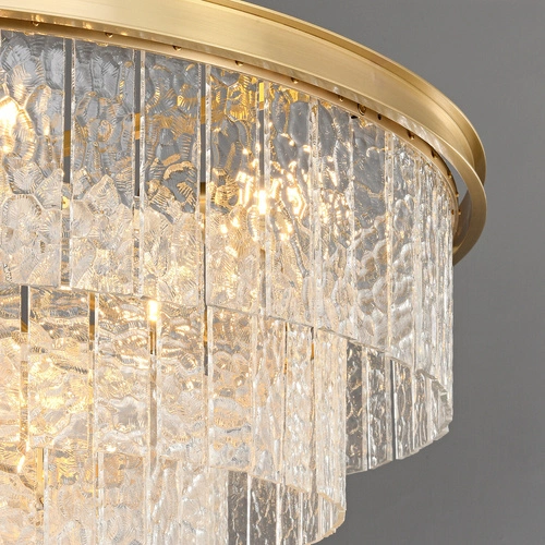 Lampa wisząca ICELAND biała 60 cm kryształowa glamour do salonu lub jadalni Step into Design