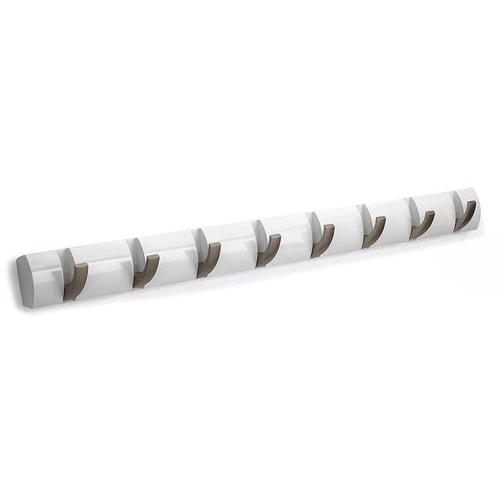 Umbra Flip Hook 8 biały nowoczesny wieszak ścienny do przedpokoju minimalistyczny