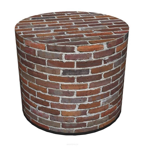 Pufa Loft Intesi okrągła multikolor nowoczesna do salonu i sypialni zdejmowany pokrowiec