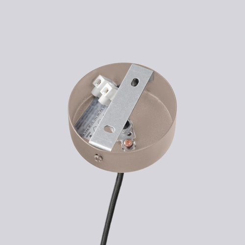 Nowoczesny żyrandol HALO 6 beżowy do salonu i jadalni z kulistymi kloszami szklanymi