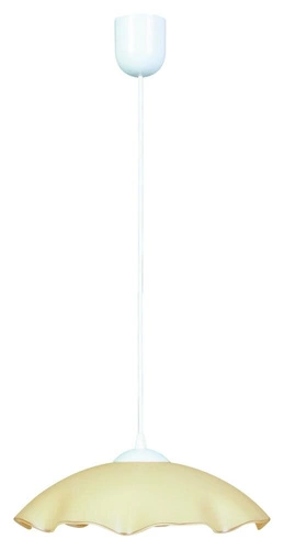 Lampa wisząca Dama 32 cm klasyczna szklana beżowa do kuchni i jadalni CANDELLUX