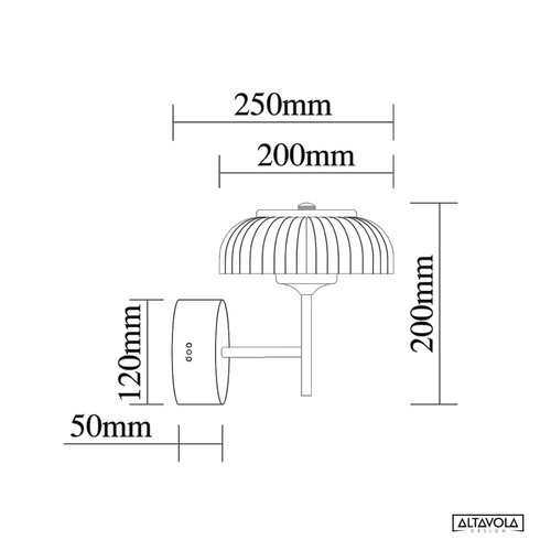 Kinkiet ścienny LED Vitrum czarny nowoczesny do salonu i sypialni ALTAVOLA DESIGN