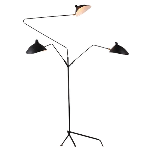 Lampa stojąca CRANE-F1 czarna metalowa nowoczesna do salonu i do czytania 160 cm
