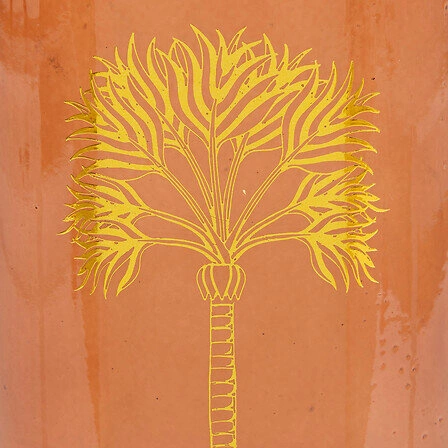 Wazon szklany bursztynowy Tropical Boudoir 22 cm nowoczesny dekoracyjny do salonu Atmosphera