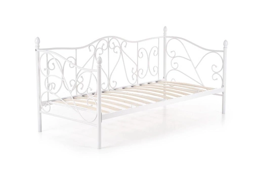 Łóżko metalowe Sumit czarne 90x200 nowoczesne do sypialni i pokoju młodzieżowego