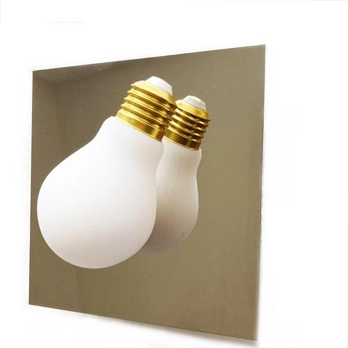 Kinkiet ścienny LED BULB Step into Design złoty nowoczesny do salonu i sypialni 15 cm