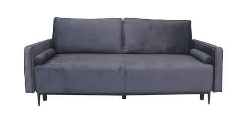 Sofa rozkładana z funkcją spania Arosa grafitowa z pojemnikiem do salonu loftowa