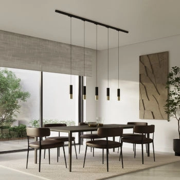 Lampa wisząca, 5 punktowa, system szynowy 3 fazowy, LOOPEZ