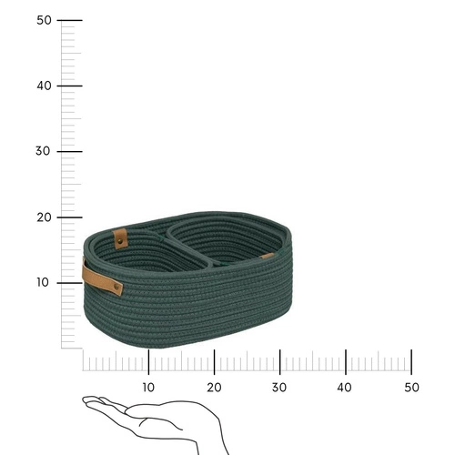 Zestaw 3 koszyków Ficus zielone