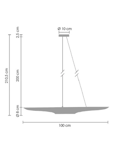 Nowoczesna lampa wisząca BLACK TUBE czarno złota 100 cm do salonu i nad stół