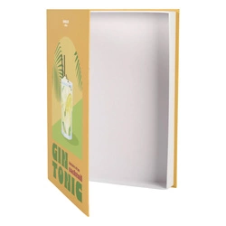 Intesi Gin Tonic żółte pudełko ozdobne książka dekoracyjna kartonowa do salonu