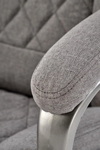 Fotel biurowy ergonomiczny Einar szary obrotowy z zagłówkiem i podłokietnikami do biura