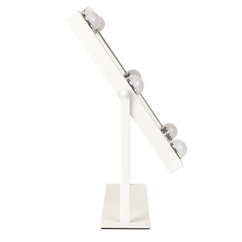 Intesi Lustro LED stojące do makijażu z głośnikiem i ładowarką białe prostokątne