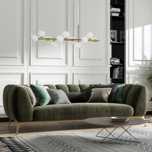 Lampa wisząca kula MINI MOON złota 100 cm regulowana do salonu i jadalni Step into Design