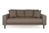 Sofa Lido 2,5 brązowa skandynawska trzyosobowa tapicerowana z podłokietnikami do salonu Intesi